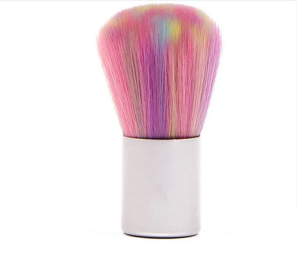 Escovas de unhas do arco-íris para o acrílico Gel UV Nail Art aspirador de pó Escova de Unhas Escovas de poeira Escova Foundation