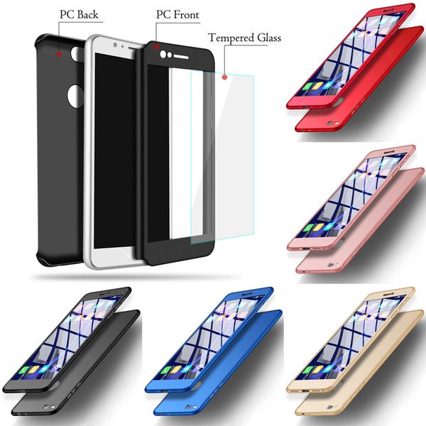 

360 degree full front back full body protective case with glass protector for iphone 6 6s plus 7 8plus x xsmax samsung s8 note8 s9 s9 plus