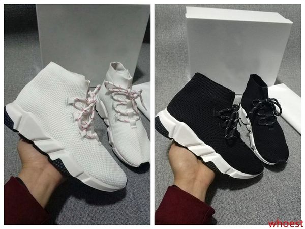 

luxury sock shoes speed trainers stretch textured knit white casual shoe speed trainer sneakers speed trainer sock race runners white/black
