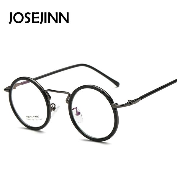 

fashion retro design men small round eyeglasses women myopia glasses vintage spectacle frames in plain lens oculos de grau, Silver