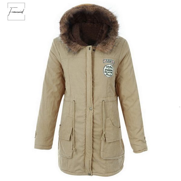 

regular new 2019 parkas women winter coat thickening cotton winter jacket flully womens female outwear parkas for women winter, Black