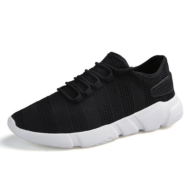 

taobo men flying woven walking shoes fashion flats brand fashion zapatos de hombre walking sneakers chaussure homme, Black