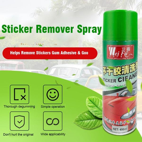 

sticker remover spray helps remove stickers gum adhesive & goo 450ml car paint residual adhesive remover glass door panel remove