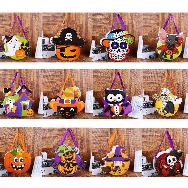 

children's diy halloween handbag candy bag kindergarten gift bag spoofs halloween candy collection bagstorage bags gift wrapt2i5343