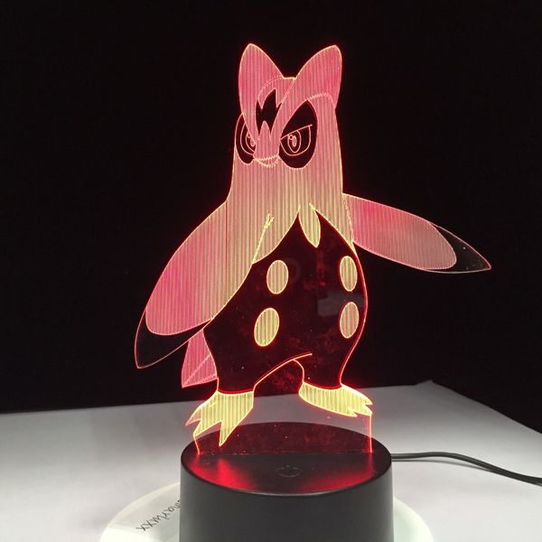 

cartoon new owl 7 colors lamp 3d visual led night lights for kids touch usb table baby sleeping nightlight room decor lamp