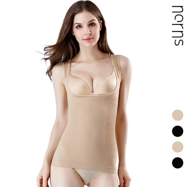 

norns plastic body seamless chest support waist waist corset corset underwear female bottom shaping waistcoat, Black;white