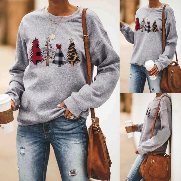 

christmas clothe ladie sweatshirt just hangin' with my gnomies printed round neck long sleeved blouse women christmas shirt, Black