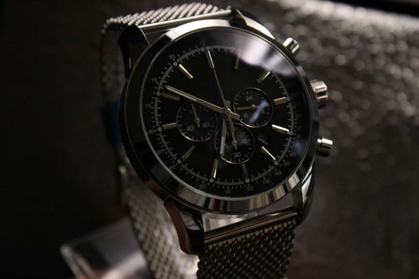 

watch watch black stainless pc case dial 1884 man silver steel quartz mjbox, Slivery;brown