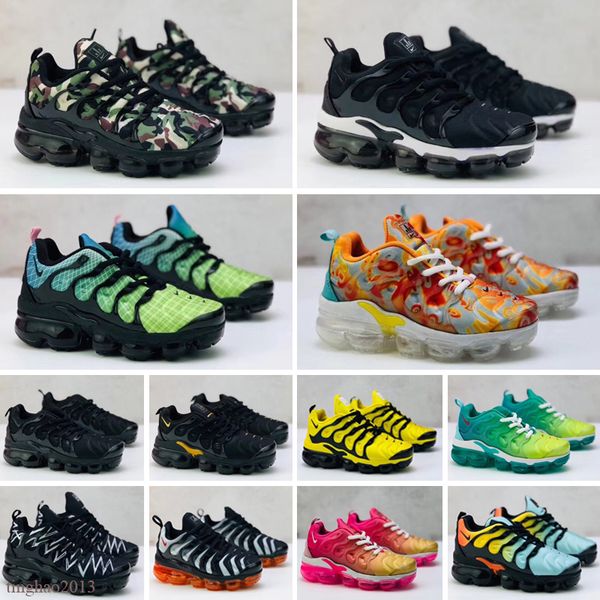 

2020 kids tn plus дизайнерская обувь спортивные кроссовки дети мальчик девочки тренеры tn кроссовки классический открытый малыш обувь 24-35, Black;brown