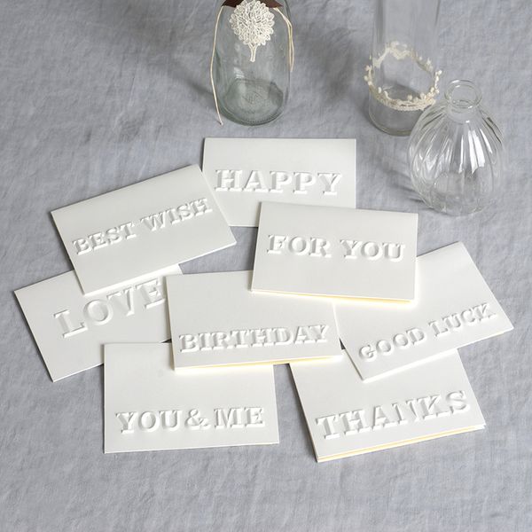 

simple embossed cards business gift greeting cards wedding birthday diy embossed greeting