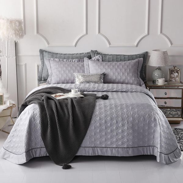 

набор двусторонних стеганых одеял famvotar с ромбовидным принтом queen / king size 3 шт