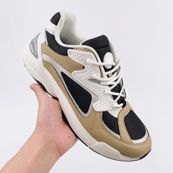 

2020 new french mans casual shoe fashion brand homme b24 reflective mesh leather sneakers men black white grey trainers running shoes 40-45