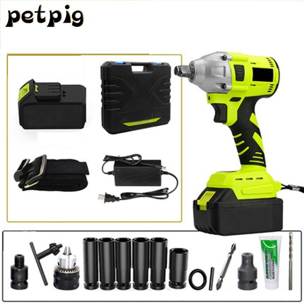 

multitool electric wrench rechargeable screwdrivers with 2 batteries power tools cordless drill spanners impact wrench tool set