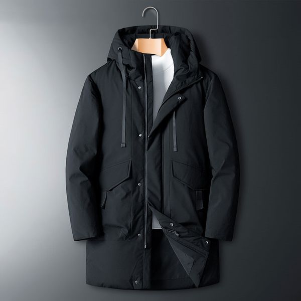 

men's clothing white duck down winter hooded down jackets winter coats men black casual thicken jackets