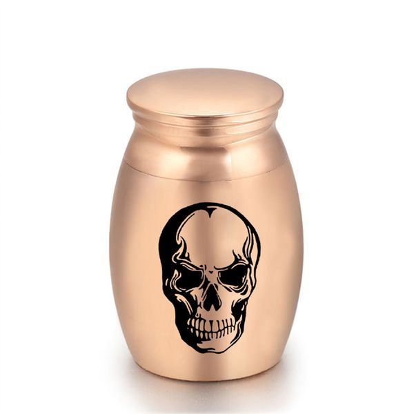 

skull mini urns ashes funeral cremation urn casket container small no deformation memorials 25 x 16 mm, Silver