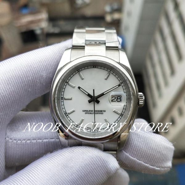 

luxury super bp factory watch 36mm white dial new style 2813 automatic movement 316l stainless steel strap sapphire glass diving men watch, Slivery;brown