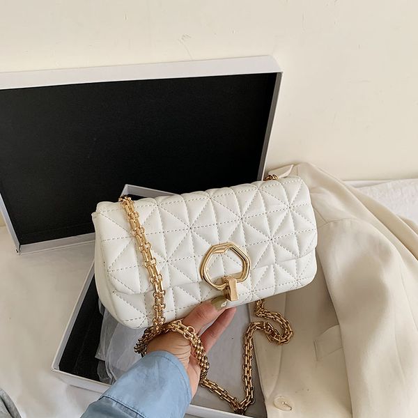 

crossbody bags for women solid pu leather rectangular women's chain shoulder messenger bag sac a main bags for women 2020