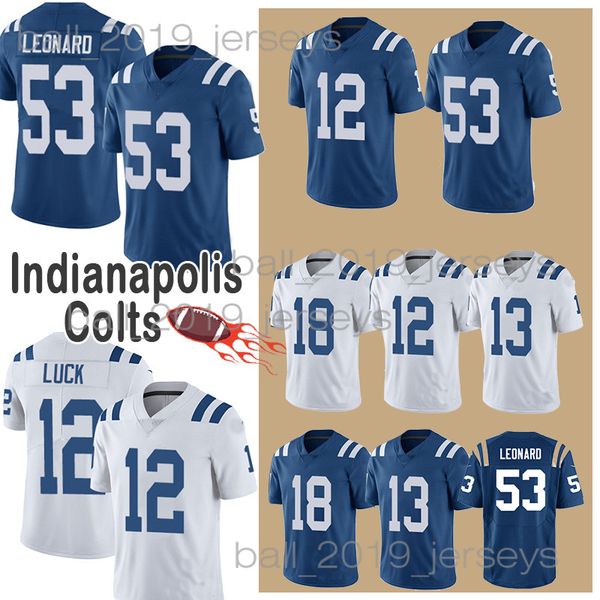 

Indianapolis 13 Ty Hilton Colt JERSEYS 53 Darius Leonard 12 Andrew Luck 18 Peyton Manning Football Jerseys