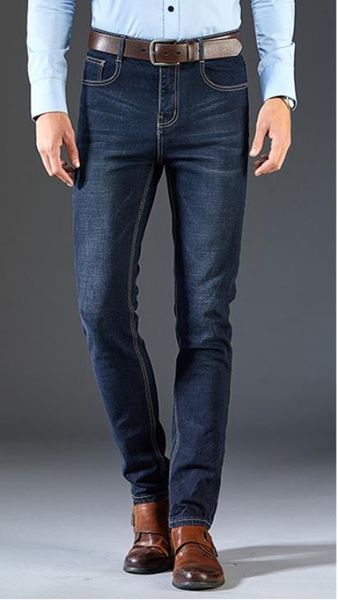 Mode Herbst Winter Modelle Herren Jeans Stretch Gerade Schlank Business Dicke Herrenbekleidung Lässige Jugend Jeans Hosen