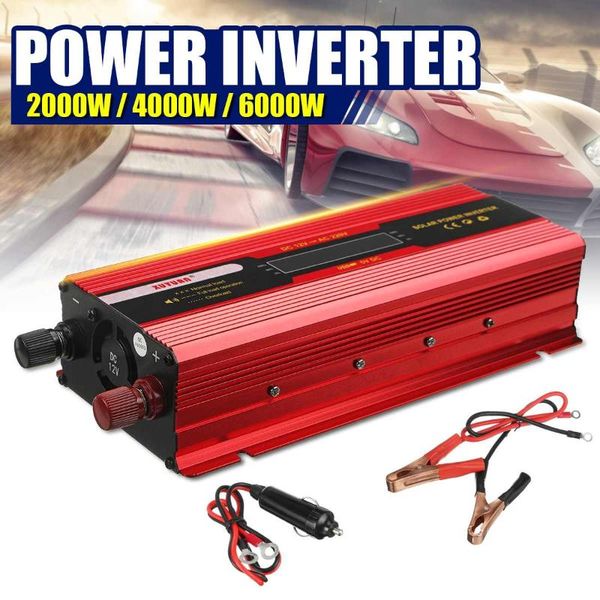 

dc 12v to ac 220v car inverter charge max 6000w lcd display power charger converter adapter dc 12 to ac 220 pure sine wave
