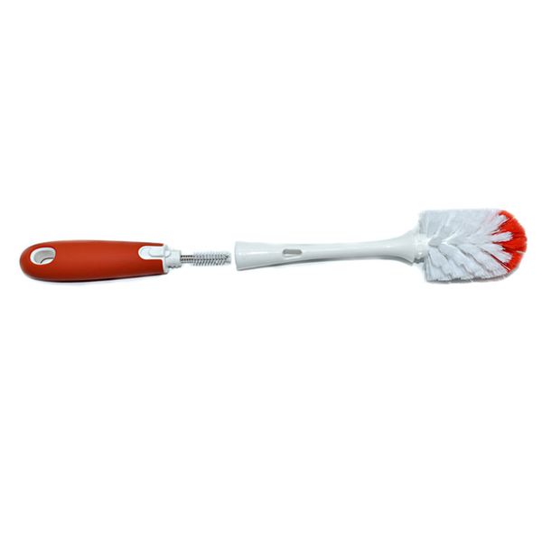 

2 in 1 bottle brushes tool multi-functional rotary handle scrubbing clean kitchen lightweight easy to install washing non-toxic
