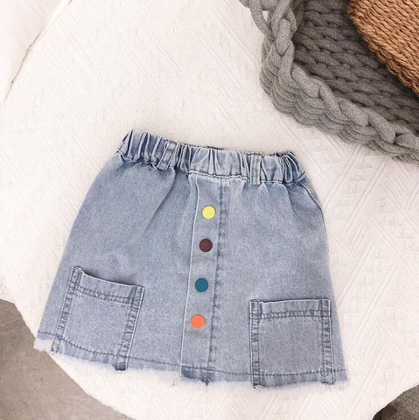

2020 new girls denim skirt fashion summer girls skirts 1-6t qa927