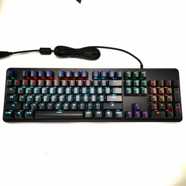 

wired gaming mechanical keyboard blue red switch 87/104keys anti-ghosting russian/us led backlit led for gamer lapcomputer