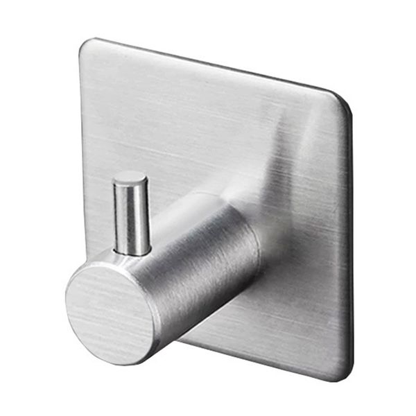 

4pcs bedroom wall mounted hanger stainless steel hook towels umbrellas key coat holder nonslip scarf self adhesive robe towel