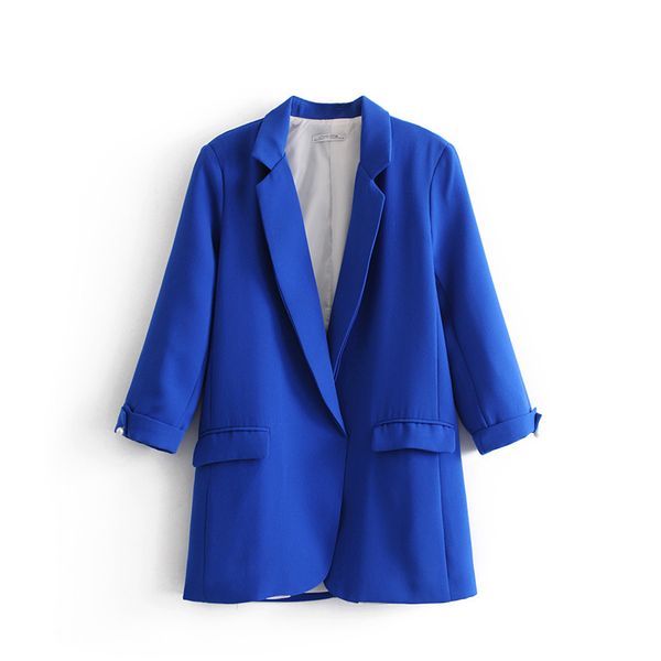 

women's suits & blazers women basic notched collar solid blazer beading pearl pockets candy colors female retro casual outwear chic, White;black