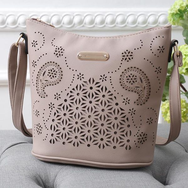 

womens messenger bag leather purse satchel cross body hollow out shoulder bag messenger sac a main femme#31