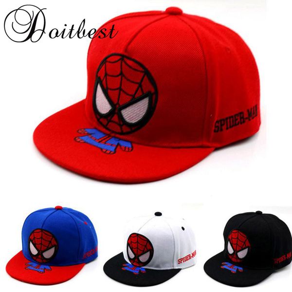 

doitspring children hip hop baseball cap cartoon summer kids sun hat boys girls snapback caps 2-9 years old, Blue;gray
