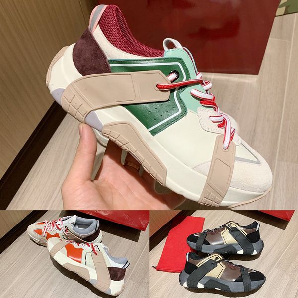 

dhl 20ss new mens womens designer wod sneaker in fabric calfskin and suede fashion luxury designer shoes men, Black