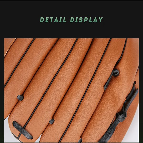 

10.5'' 11.5'' 12.5'' leather softball gloves baseball catcher mitt pu gamer glove for left-handed thrower kids