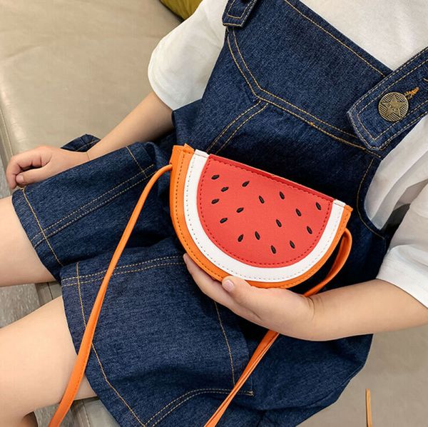 

new kids cute fruit pu leather coin change purse bags women girl fashion cute lovely mini watermelon coin purses, White
