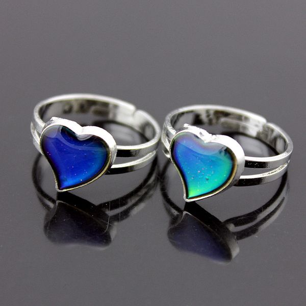 

band mood ring feeling mood rings color change adjustable size for women christmas birthday gifts for girl, Slivery;golden