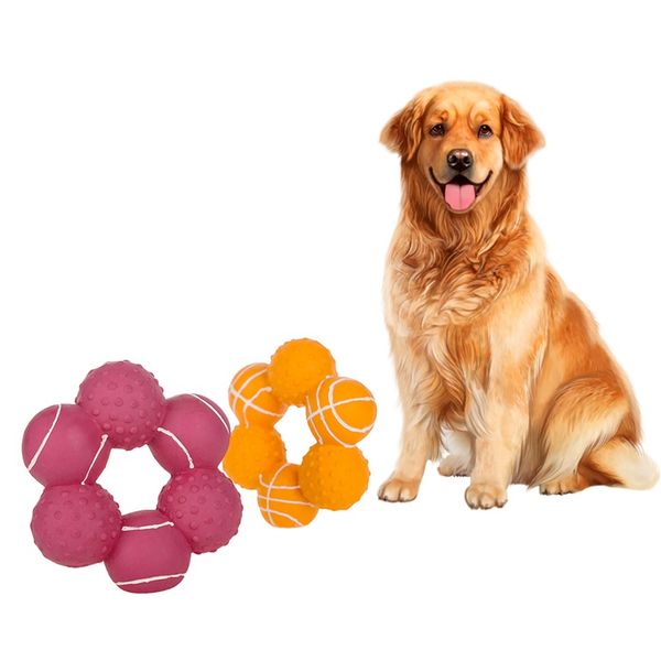 

new rubber chew toy for small dogs puppy pet durable squeaky molar supplies interactive toys