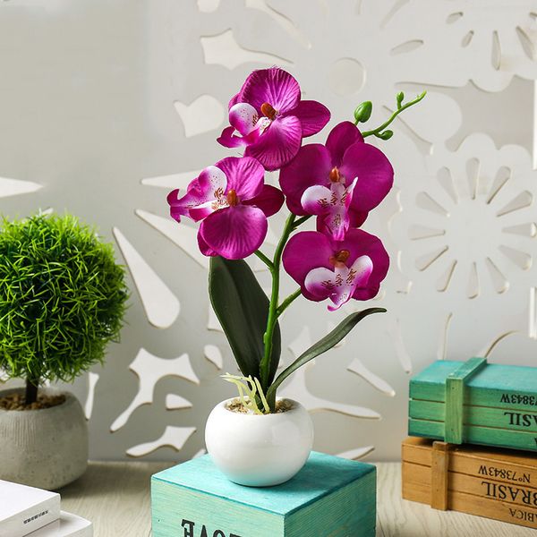 

garden wedding artificial flowers 5cm 26cm 11cm pot four heads fake potted plants balcony bonsai decoration