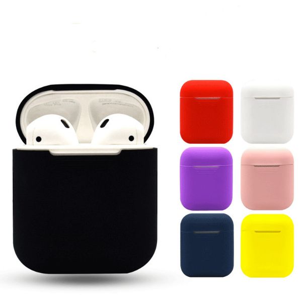 

for apple airpods silicone Â protective case soft tpu wireless headsetÂ sleeve pouch for air pods anti-dustÂ Â earphone case 20 colors