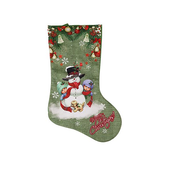 

1 pc christmas gift stockings bag snowman character hanging candy socks for decoration snowman