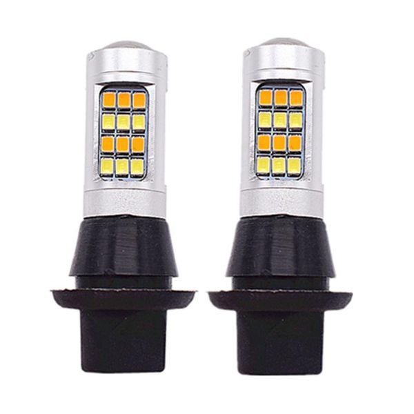 

t20 tail daytime running aluminum alloy car warning auto accessories brake dual color turn signal light