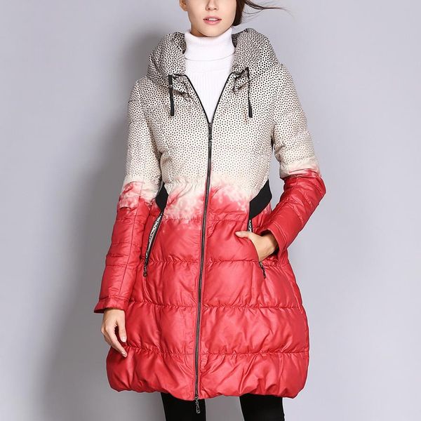 

women's down & parkas winter plus size cotton coat women female long duck casual padded jacket clothing, Black