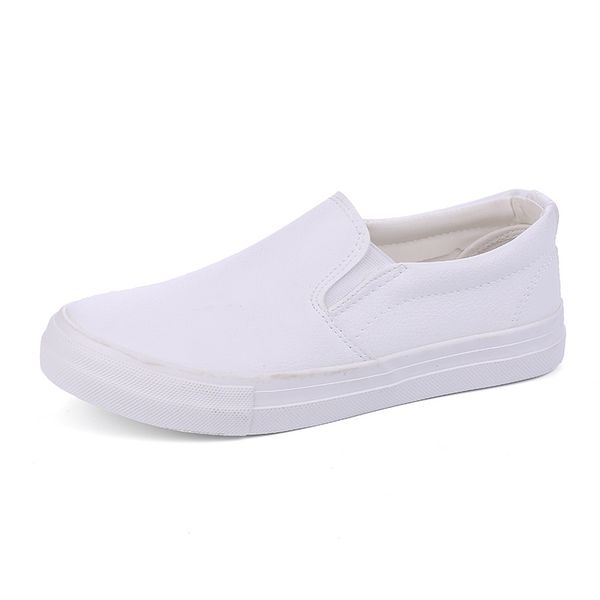 

Men Casual Shoes Slip-On PU Shoes 2019 New Breathable Wear-resistant Footwear Male Fashion Soft Solid Flat Shoes Men's Loafers L