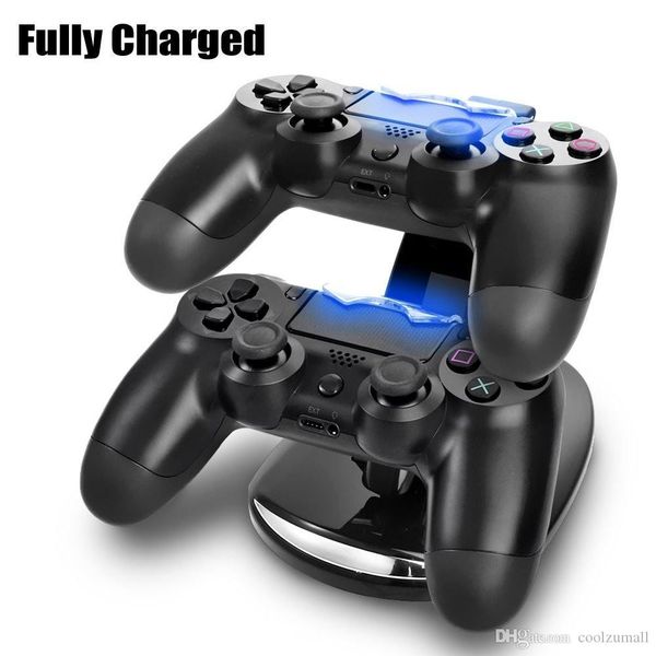 

dual new arrival led usb chargedock docking cradle station stand for wireless playstation 4 ps4 game controller charger
