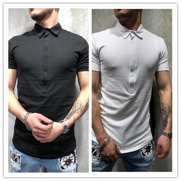

mens конструктора tshirts твердые рубашки цвета с коротким рукавом поло мужские нагрудные шеи топы летняя одежда мужской, White;black