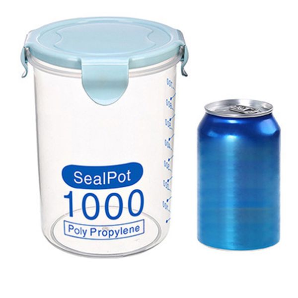 

1 pcs transparent seal storage kitchen plastic jar storage tank box