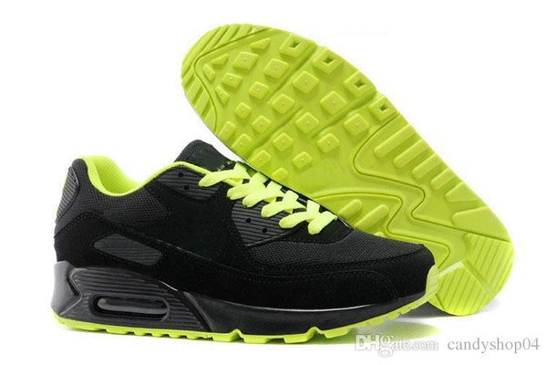

Mens Sneakers Shoes classic 90 Men and women Running Shoes Black Red White Sports Trainer Air Cushion Surface Breathable Sports Shoes 36-45