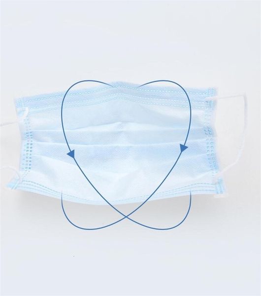 

retail face mouth er masks blue 3 ply masks earloop non woven fabric prevent face mask cai05