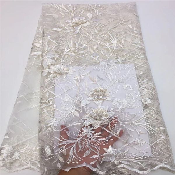 

baby pink lace fabric 3d flower fabric with beads&stones indian dress lace material tissu tulle broderie sequins5yard/lot purple, Black;white
