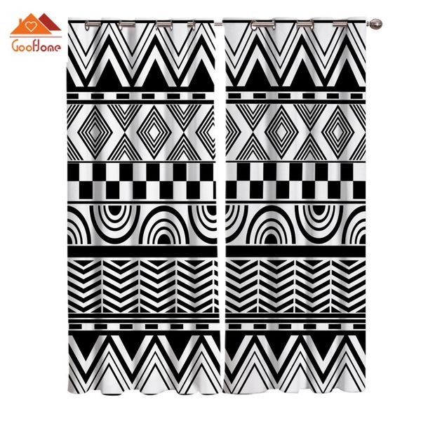 

tuo chic style and ethnic patterns abstract geometry window curtains living room outdoor fabric drapes curtain home decor