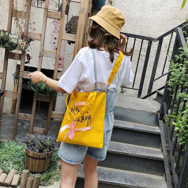 

shopping bag girs shoulder pouch woman canvas bag simple large cloth shopper bags beach totes